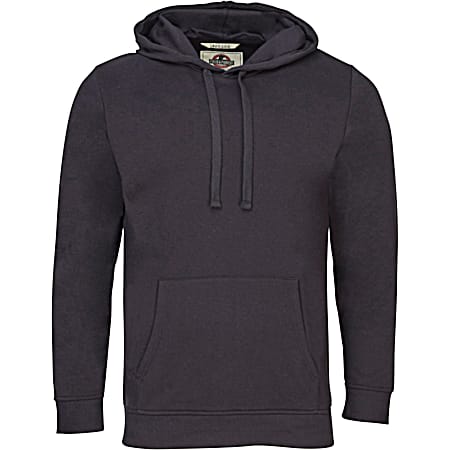 Men's Performance Black Hooded Long Sleeve 1/4 Zip Pullover
