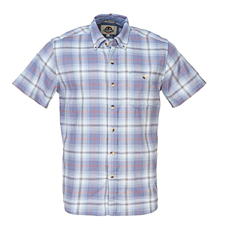 Men's Bayside Short Sleeve Button Down Woven Shirt