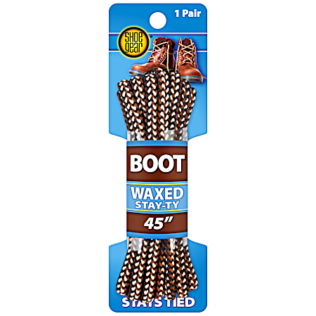 Shoe Gear Round Waxed Stay-Ty Boot Laces - Rattlesnake