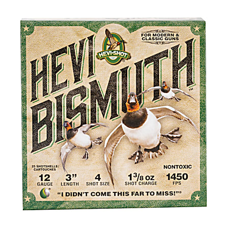 HEVI-Bismuth Waterfowl Shotshells - 25 Rounds