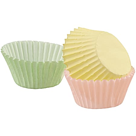 100 Pk. Pastel Colors Mini Baking Cups