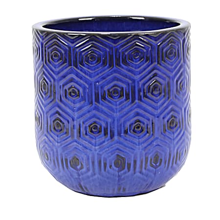 Blue Geo Planter