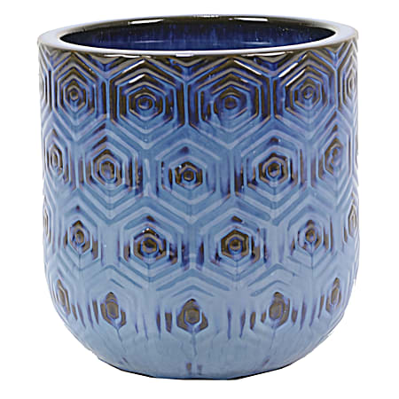 Blue Geo Planter
