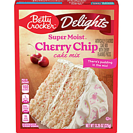 Delights Super Moist 15.25 oz Cherry Chip Cake Mix