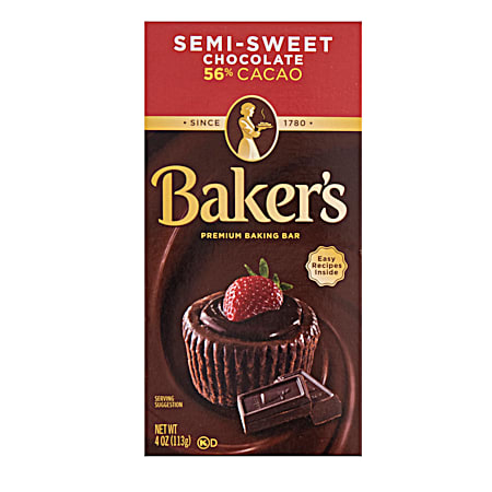 4 oz Semi-Sweet Chocolate Premium Baking Bar