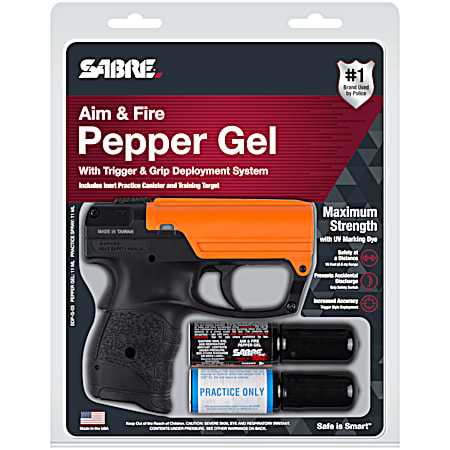 Aim And Fire Pepper Gel With Trigger And Grip Deployment