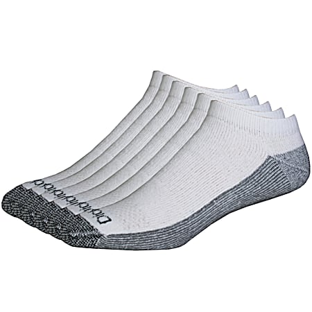 Men's Dri-Tech White Low Cut Socks - 6 Pk