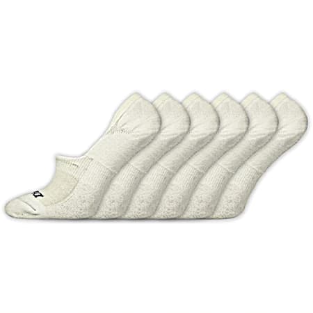Ladies' Dri-Tech White Liner Socks - 6 Pk