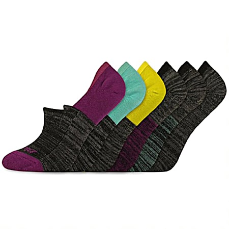 Ladies' Dri-Tech Multi Color Liner Socks - Assorted - 6 Pk