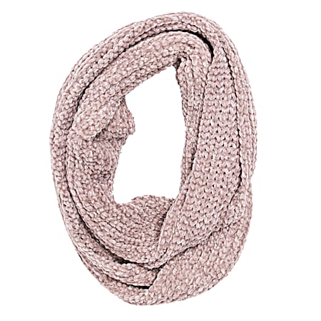 Ladies' Chenille Taupe Infinity Scarf