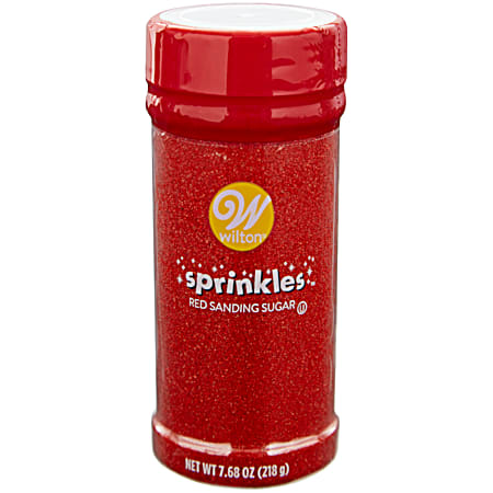  7.68 oz Red Sanding Sugar Sprinkles