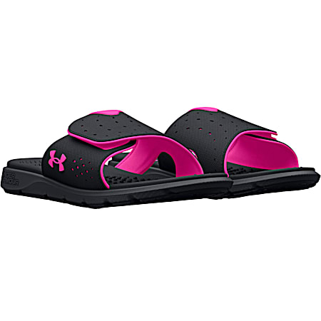 Women's Black/Pink Ignite 7 Slide Sandals