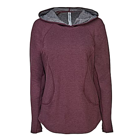 Women's Striated French Terry Crossover Hoodie