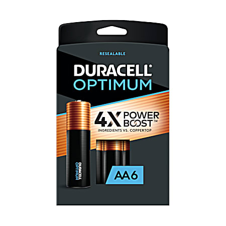 Optimum AA Alkaline Batteries - 6 Pk