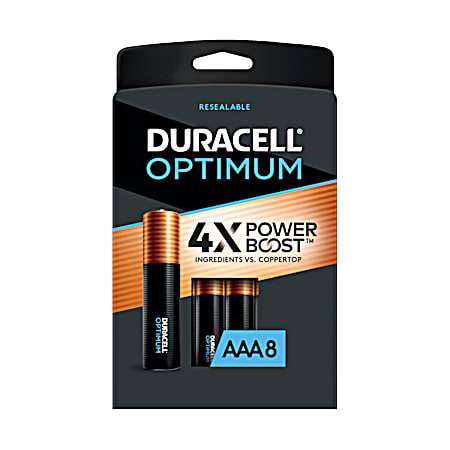 Optimum AAA Alkaline Batteries - 8 Pk