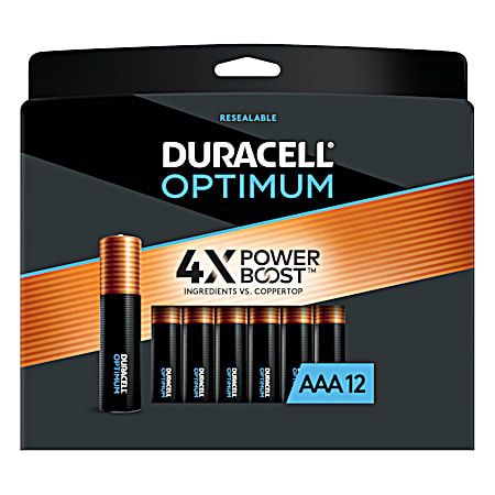 Optimum AAA Alkaline Batteries - 12 Pk