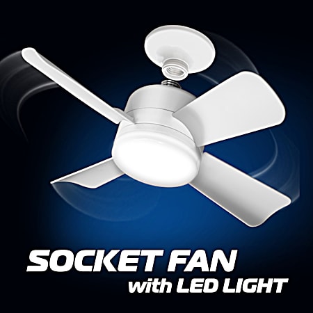 Socket Fan with LED Light