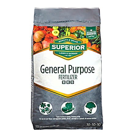 25 lb, 5,000 sq ft, 10-10-10 General Purpose Fertilizer