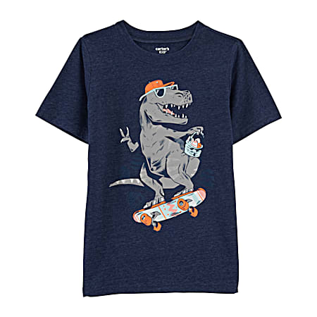 Little Kids' Dino Short Sleeve Shirt