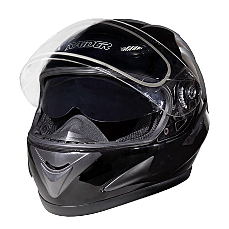 Frenzy Gloss Black Full Face Snow Helmet