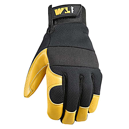 Men's HydraHyde Hybrid Leather Palm Work Gloves