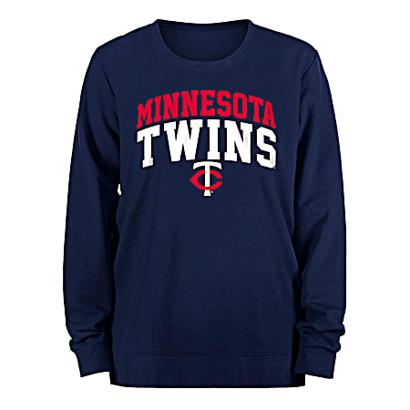 Ladies' Minnesota Twins Crew Neck Pullover Sweatshirt