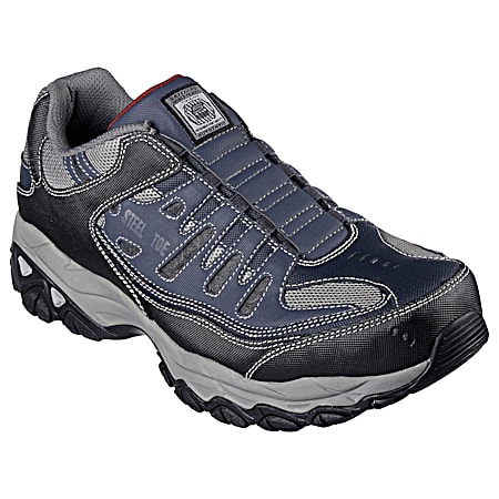 For Work Men's Crankton Navy/Gray Athletic Steel Toe Shoes