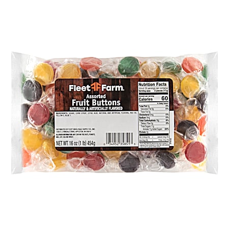 16 oz Assorted Fruit Flavored Hard Candy Discs
