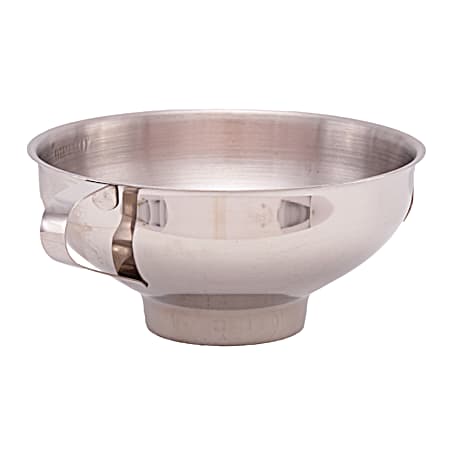 Stainless Steel Wide Mouth Funnel w/ Silicone Strainer