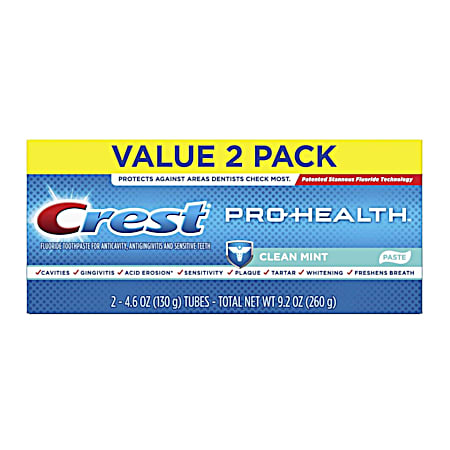 Pro-Health 4.6 oz Clean Mint Toothpaste Twin Pack