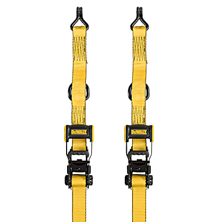 1.5 in x 16 ft Ratchet Tie-Down Straps - 2 Pk