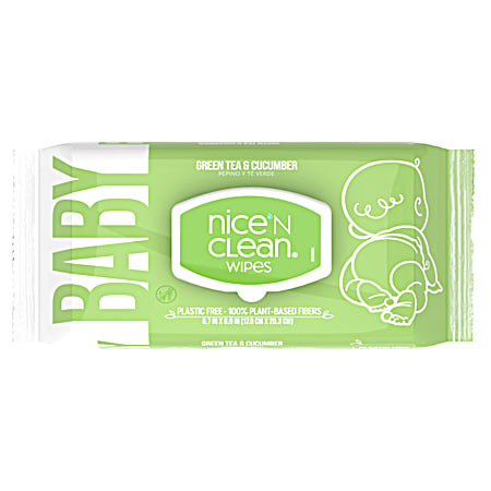 Green Tea & Cucumber Baby Wipes - 64 Ct