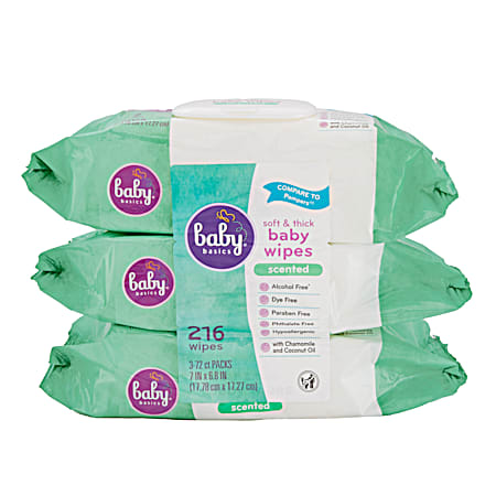 Scented Baby Wipes - 3 pk
