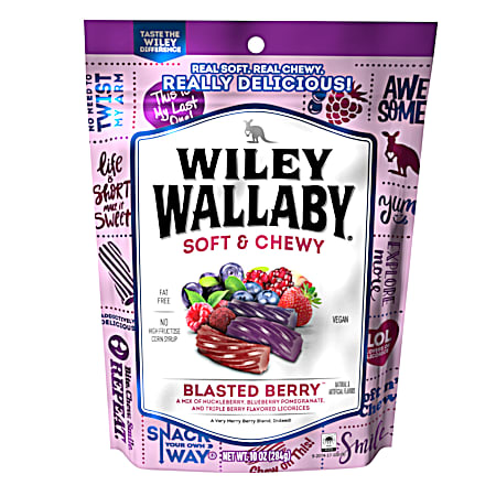 10 oz Soft & Chewy Blasted Berry Licorice