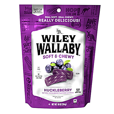10 oz Soft & Chewy Huckleberry Flavored Licorice