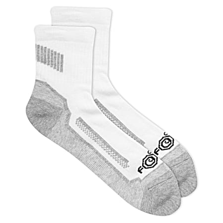 Men's Force Performance White Quarter Socks - 3 Pk