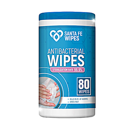 Antibacterial Wipes in Canister - 80 ct
