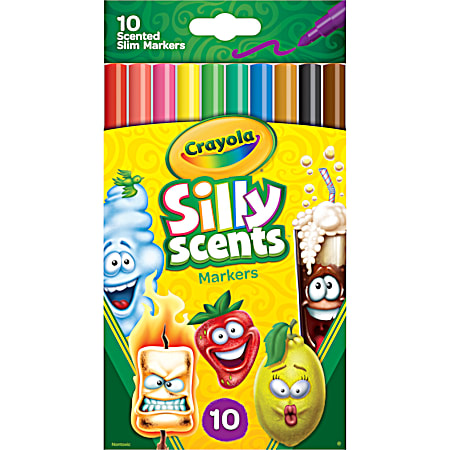 Crayola Silly Scents Slim Washable Markers - 10 Ct