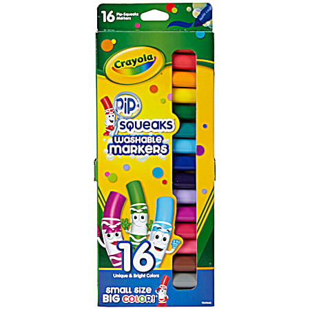Pip-Squeaks Washable Markers - 16 Ct