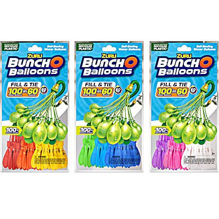 Bunch O Balloons Recycled Water Balloons - 3 Pk Assorted