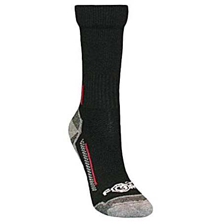 Ladies' Force Performance Black Crew Socks - 3 Pk