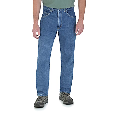 Men's Big & Tall Stonewash Relaxed Fit Stretch Flex Jeans
