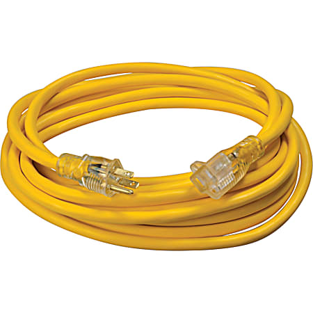 12/3 Yellow Heavy-Duty SJTW Extension Cord