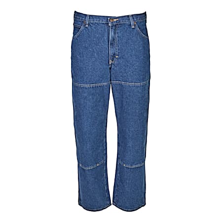 Men's Workhorse Stonewashed Double Knee Relaxed Fit Jean