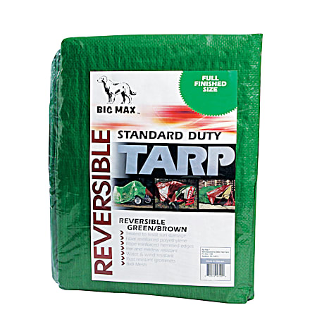 Standard-Duty Green & Brown Reversible Poly Tarp