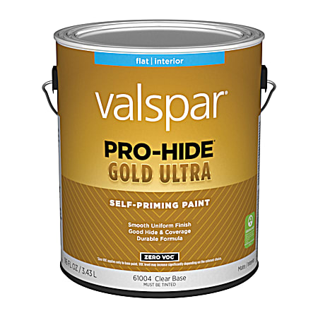 Ultra 1 gal 61004 Clear Base Interior Flat Self-Priming Latex Paint