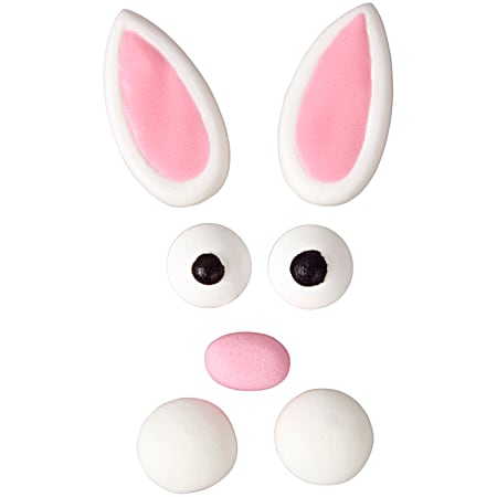 Easter Bunny Face Icing Decorations Kit