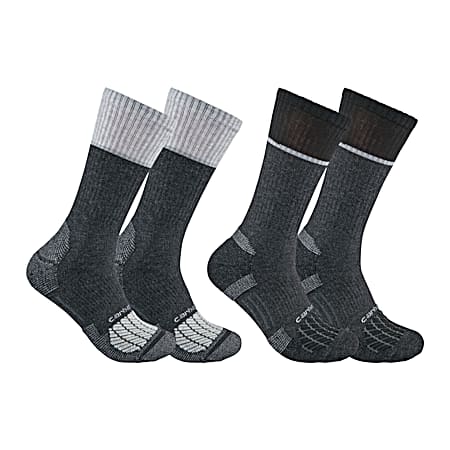 Men's Force Performance Steel Toe Crew Socks - 2 Pk