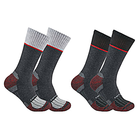 Men's Force Performance Steel Toe Crew Socks - 2 Pk