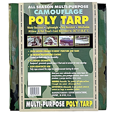 All Season Camouflage Poly Tarp